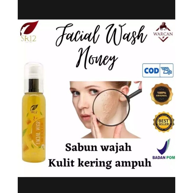 FACIAL WASH HONEY SR12 - SABUN MUKA KULIT KERING DAN SENSITIF