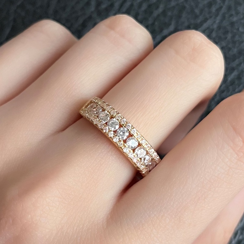 Cincin Wanita Hias Cubic Zirconia Gaya Simple / Klasik / Mewah Untuk Pertunangan / Pernikahan