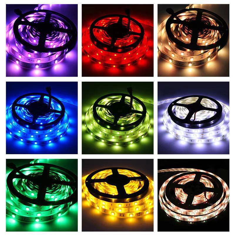 JACKSHOP Lampui LED Strip 2835/5050 Anti Air 5M10M Rainbow Lampu Strip Hias LED