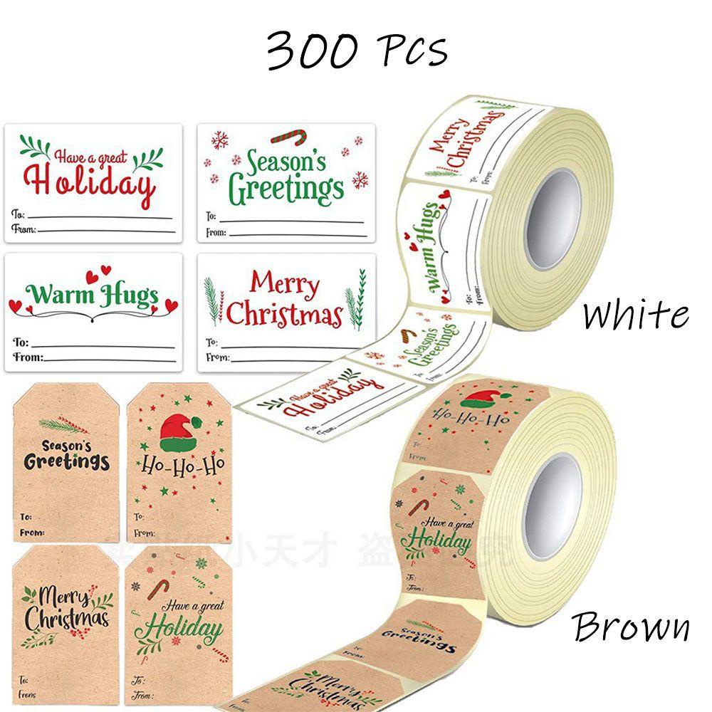 R-flower Christmas Label Nama Tulisan Tangan Baru DIY