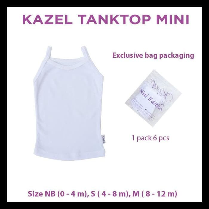 Kazel Tanktop Mini Putih - KZL TMPS76