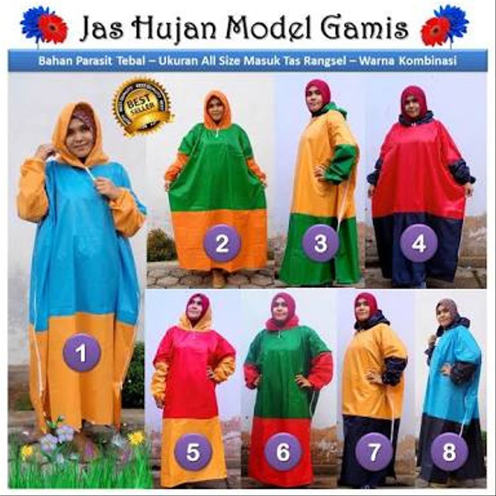 JAS HUJAN GAMIS/JAS HUJAN WANITA MODEL GAMIS/JAS HUJAN JUMBO/JAS HUJAN MURAH  Grosir