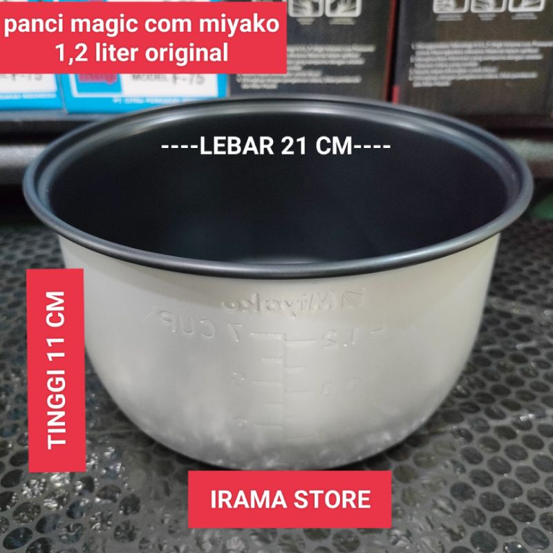 Panci Magic Com Miyako Original Teflon Rice Cooker miyako Ukuran 0.6L 1.2L 1.8 Liter 2.2L  Multi