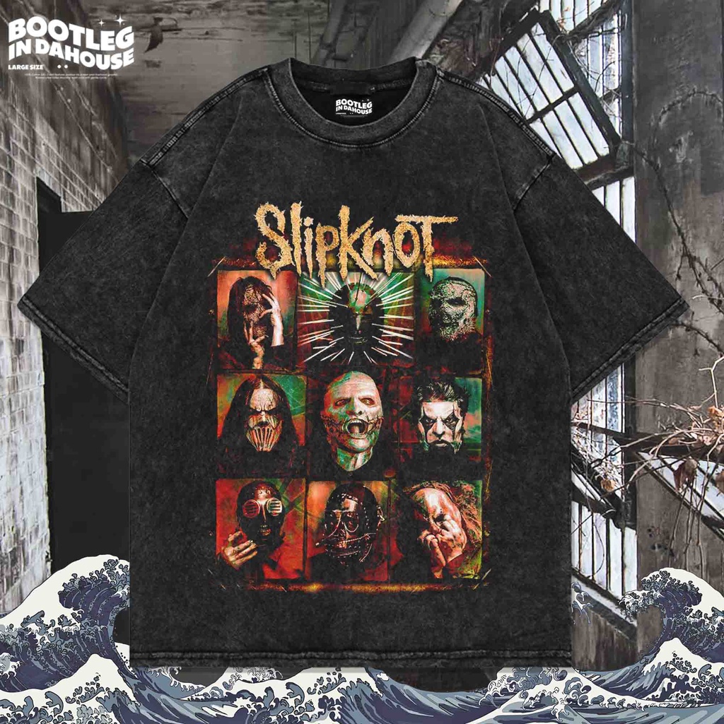 KAOS SLIPKNOT OVERSIZE WASHING VINTAGE TEE | OVERSIZE WASHED T-SHIRT | KAOS OVERSIZE | KAOS WASHED |