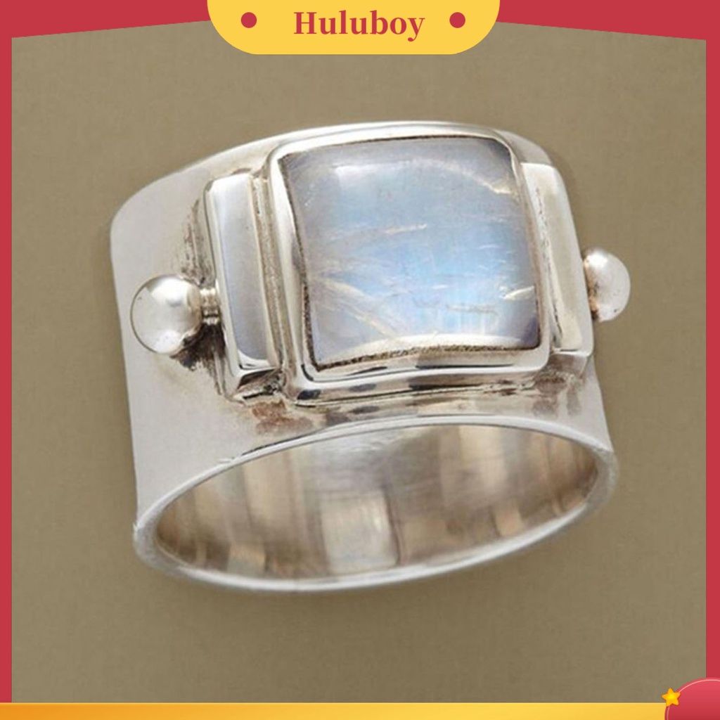 Hu Hu Hu Hu Hu Alat Bantu Pasang Kacamata♡ Cincin Wanita Bahan Alloy Hias Batu Gaya Vintage Untuk Pernikahan