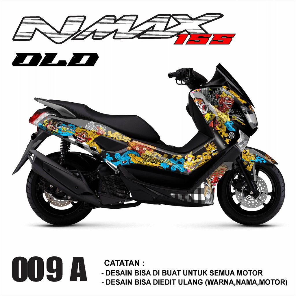 Decal Dekal Sticker Stiker Fullbody Nmax Lama Old Terlaris Desain Barong Bali Tribal Bunga-009