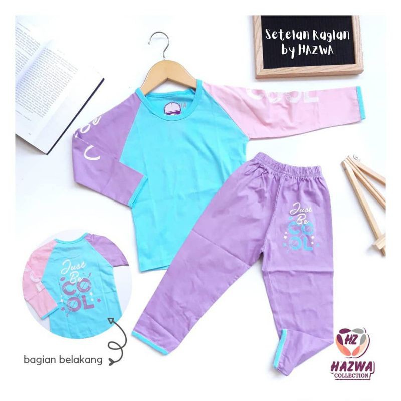 Set Raglan by Hazwa setelan anak Hazwa boy n girl daily suit baju tidur piyama anak