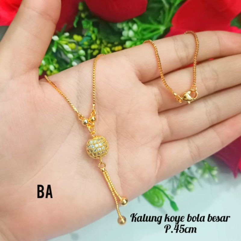 Fourfashion Kalung Dewasa Koye Bola Besar Rumbay Kekinian PD091