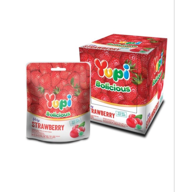 

YUPI BOLICIOUS PERMEN LUNAK RASA STRAWBERRY 1PCS by flowsnack