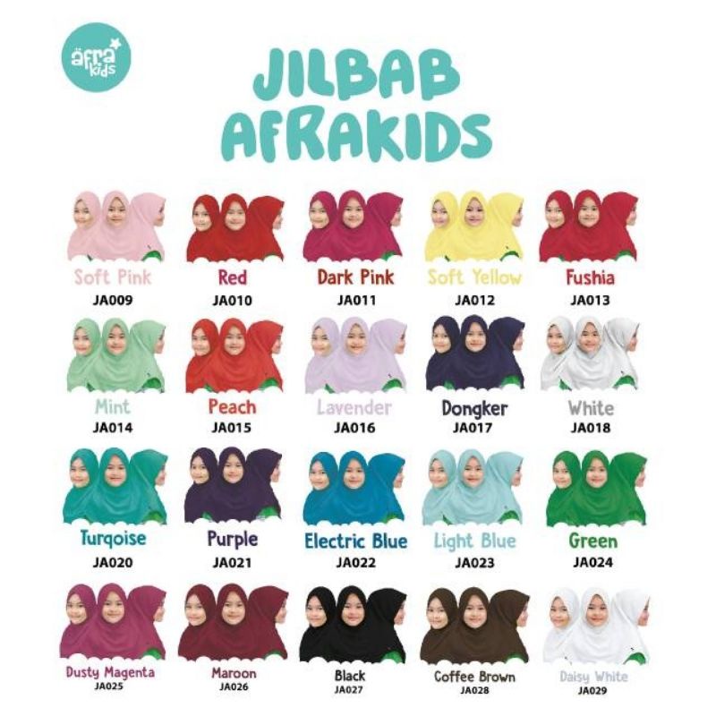 Jilbab anak instant Afrakids bergo anak