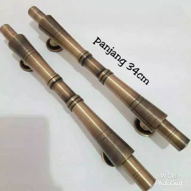Jual Handle Pintu Rumah Kuningan Bambu Tarikan Pintu Rumah Antik