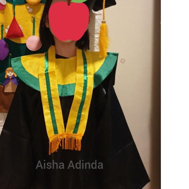♀ BAJU TOGA WISUDA ANAK TK PAUD SETELAN 1 SET BERKUALITAS ORIGINAL 100% ➬