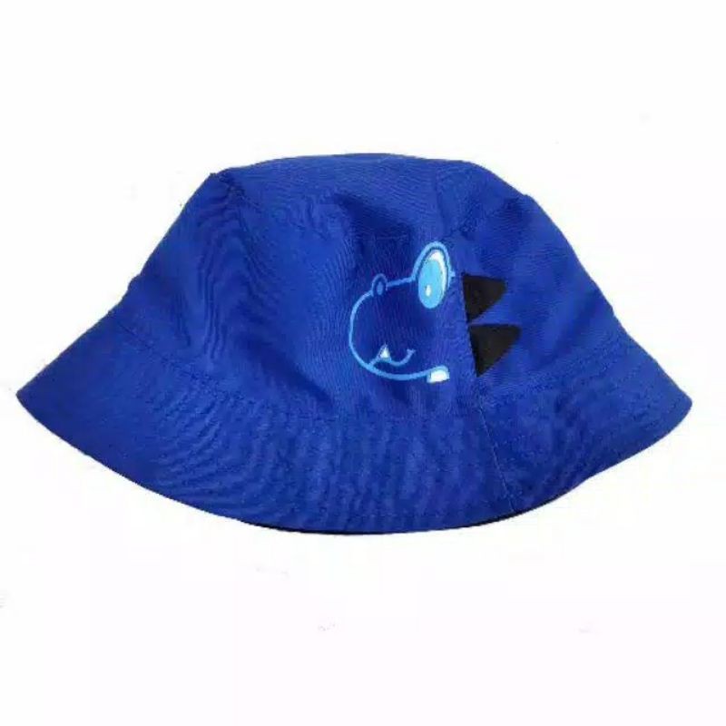 Topi BUCKET DINO Anak Laki-laki / Perempuan Gambar Kartun Dinosaurus