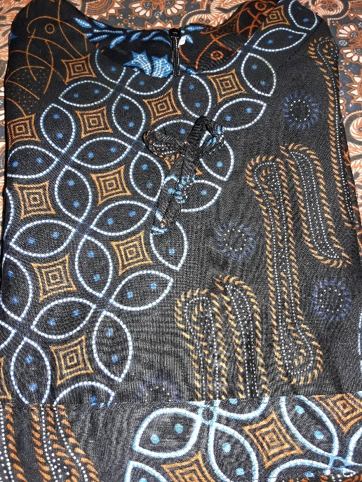 Batik Couple Keluarga Sania Ruffle Ori Ndoro Jowo Dnt Motif Pari Seno Biru