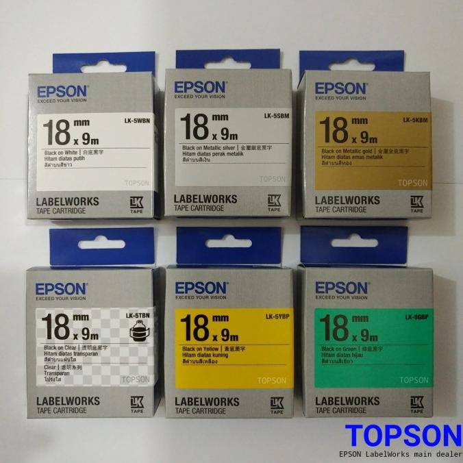 

Epson Labelworks 18Mm | 9 Meter | Label Tape Cartridge
