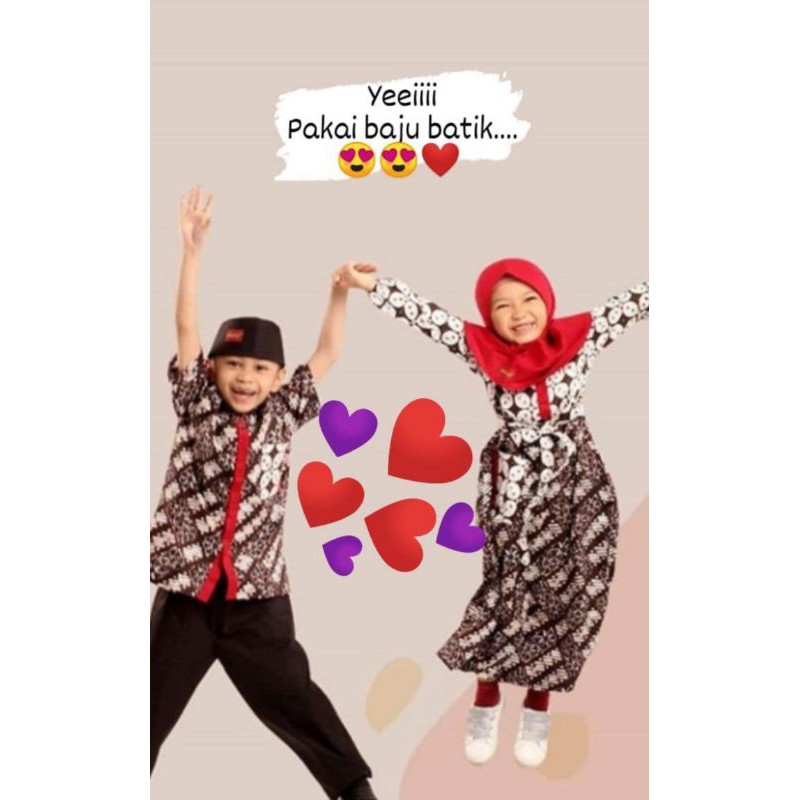 Abaya Kids & Koko Kids Batik D'UNIQUE DANNIS