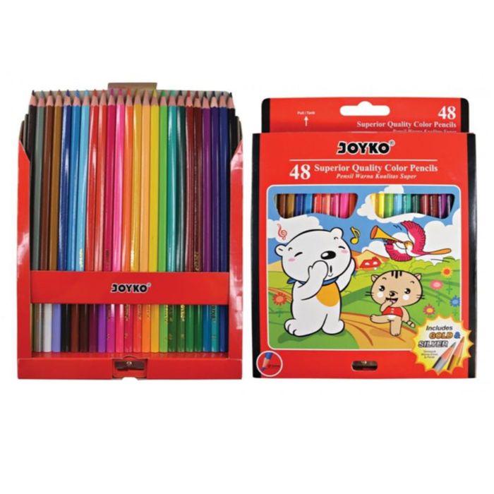 

WARNAPENSIL- PENSIL WARNA JOYKO CP-48PB PANJANG / 48 WARNA -PENSIL WARNA