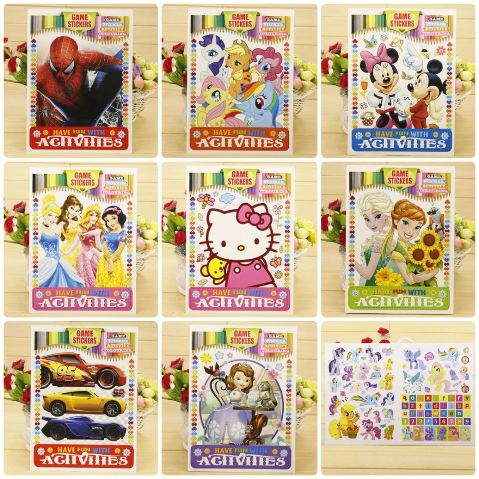 

GAME STICKER ACTIVITY COLOURING BOOK/ BUKU GAMBAR