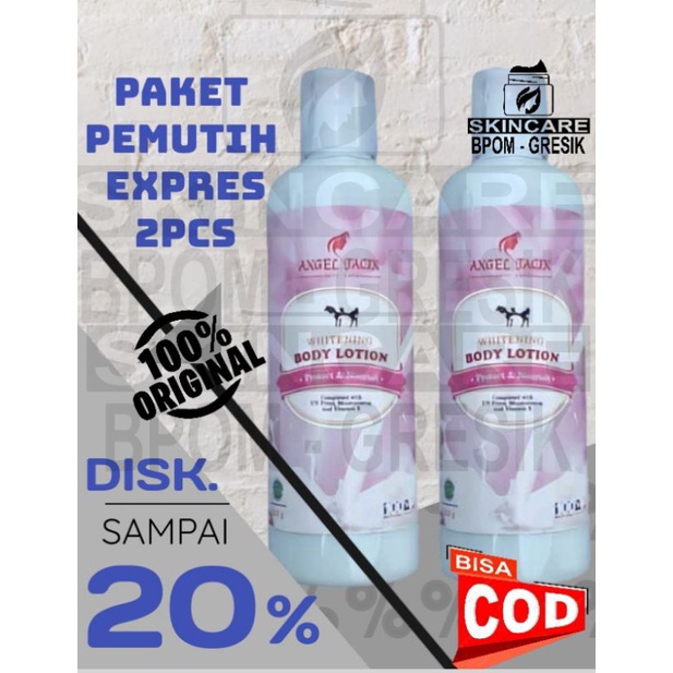 COD 2 PCS BODY LOTION PEMUTIH BADAN BPOM/ HB ANGEL TACIK ORI 100%