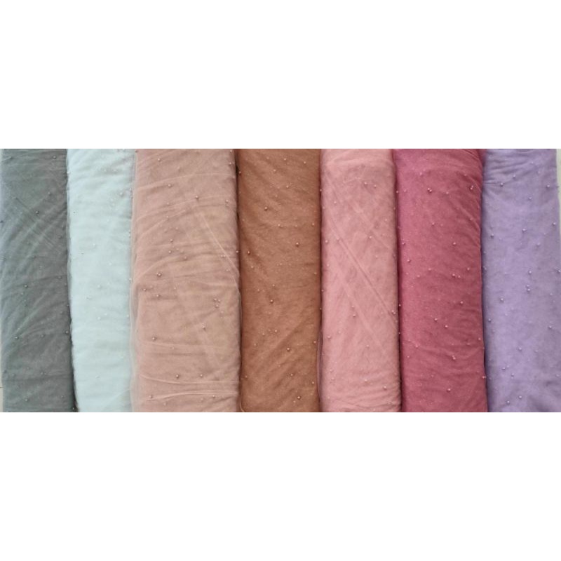 Tile Mutiara Gliter Polos Gliter Murah Meteran Tule soft