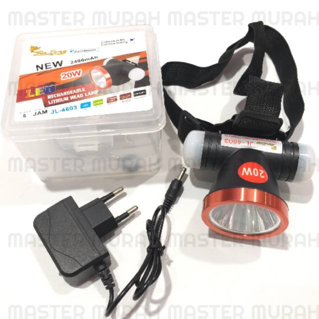 PROMO JL-4603 Senter Kepala Jinlong 20w Bisa Charge 20watt Head Lamp Jin Long Headlamp