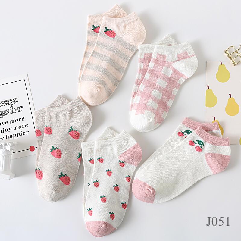 KAOS KAKI PINKY STRAWBERRY J051