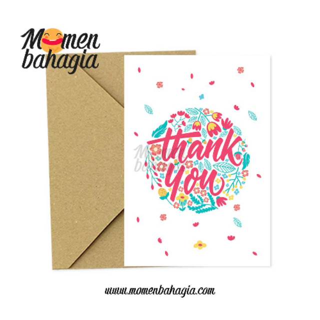 

Kartu Ucapan Terima Kasih Thank You Card + Amplop 002