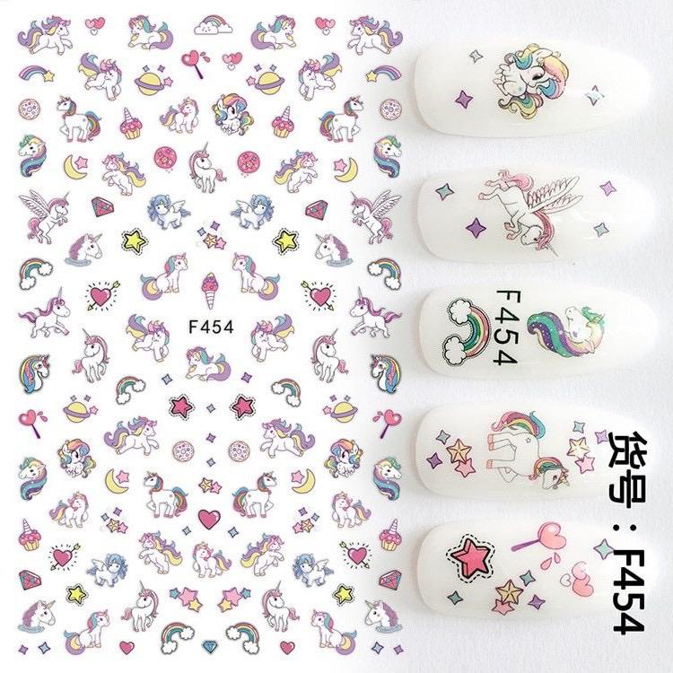 Sticker Kuku Unicorn Anak Nail Art Kutek Anak Tempelan