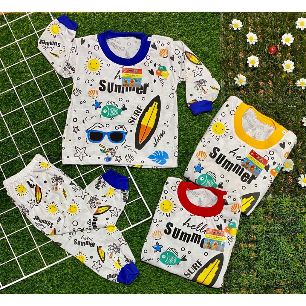 baju bayi summer setelan panjang 3-18bulan