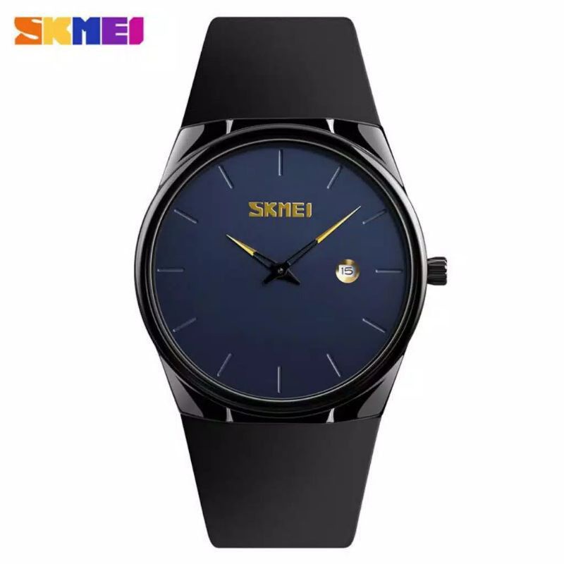 (Grosir)Jam Tangan Pria Skymeii Tanggal Aktif Original Cuci Tangan Strap Rubber/Karet(Terima Cod)