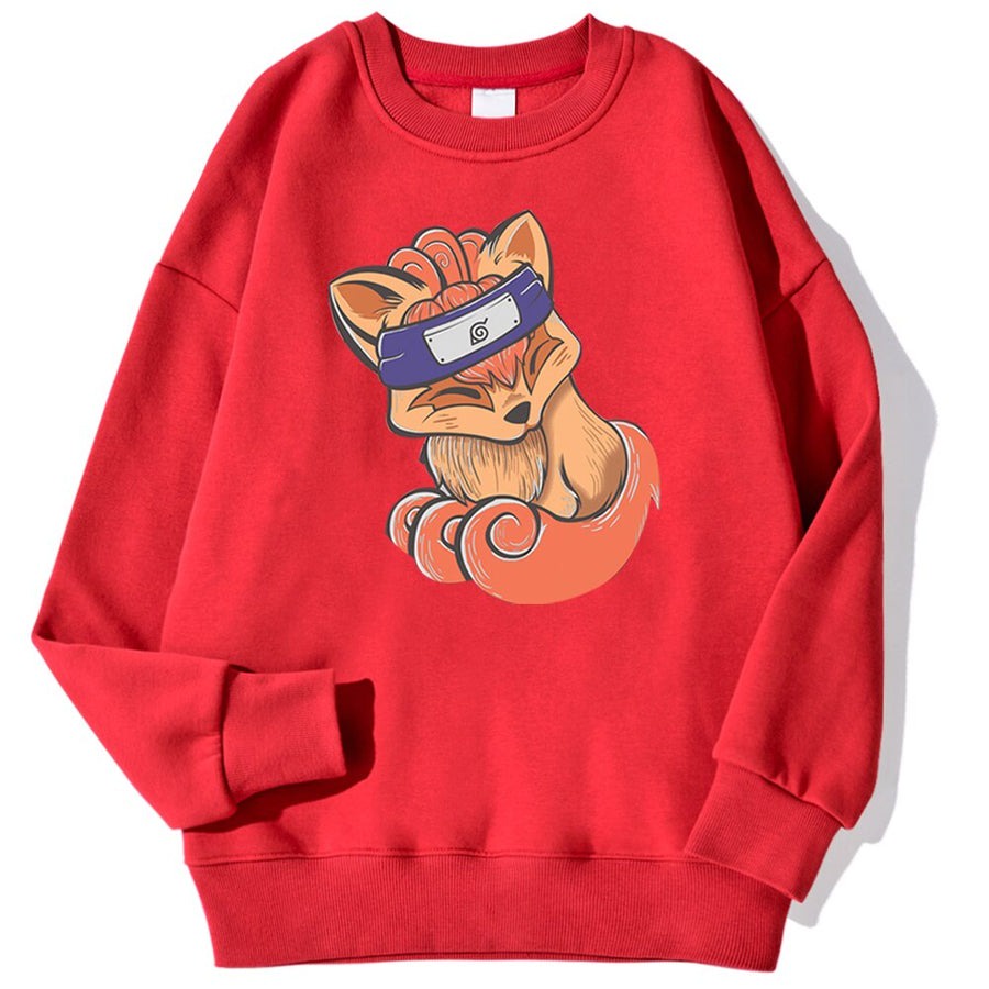 Sweater Crewneck Ninja Kurama || Ninja Kurama Sweatshirt Basic ANIME ( Pria &amp; Wanita )