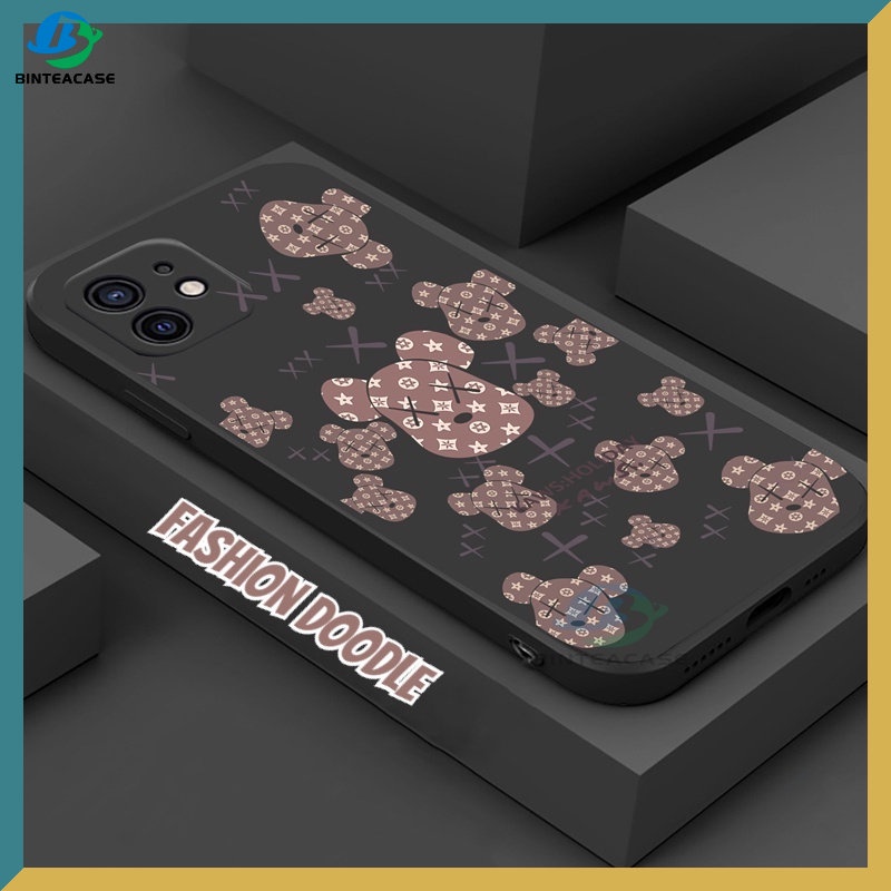 Case Silikon Motif Kepala Beruang Untuk IPhone 12 Pro Max 12 13 Xr XS 6 6S 7 8 Plus 11 11Pro Max