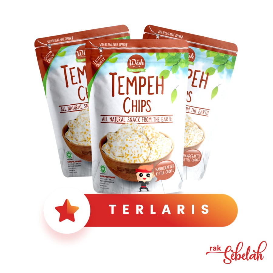 

Keripik Tempe Woh Chips 100gr x 3 Bundle - Ayam Bakar