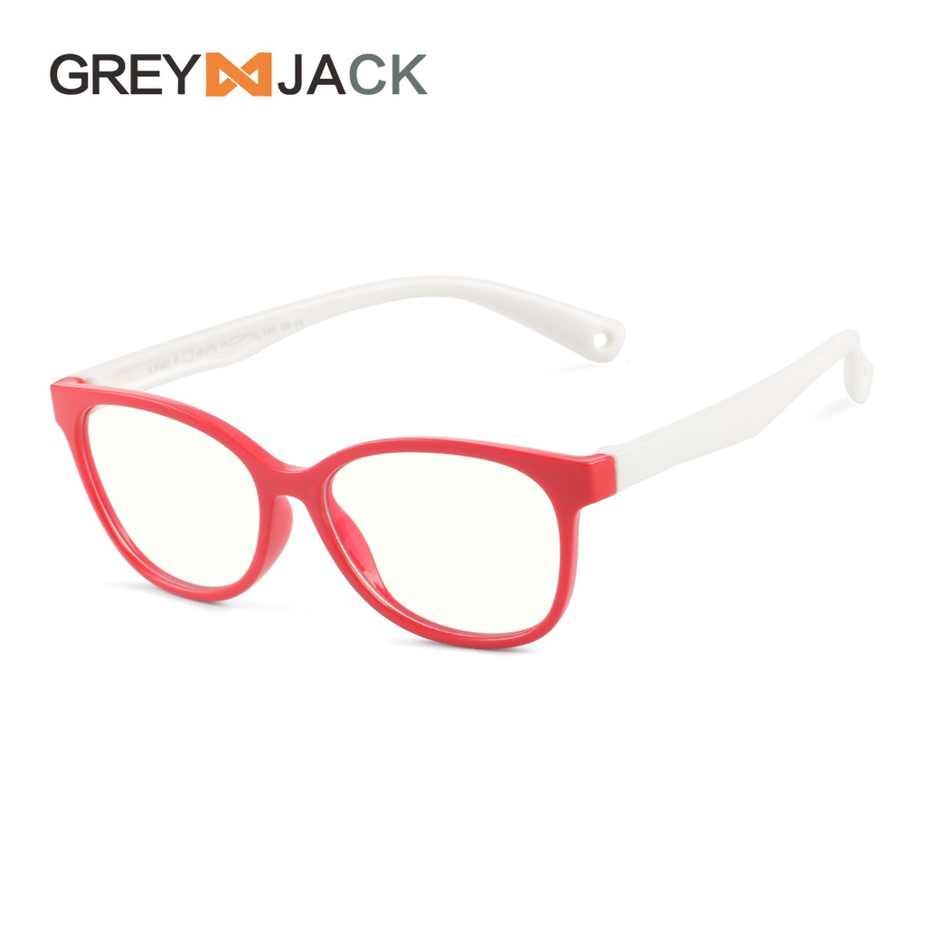 Grey Jack/Kacamata ANAK anti radiasi blueray komputer HP TV TR90/ FA8142-C6merah putih