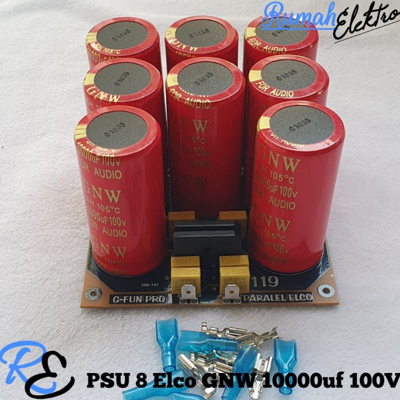 KIT PSU 8 Elco GNW 10000uf 100V