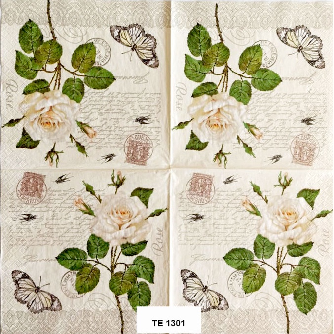 Tisu  Napkin Kerajinan  Decoupage Eropa  33X33 CM TE 1301  TTS