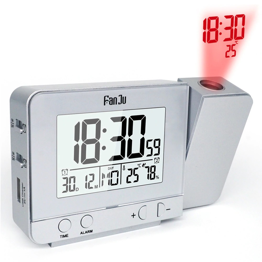 Fanju Fj3531 Projection Alarm Clock With Temperature And Time