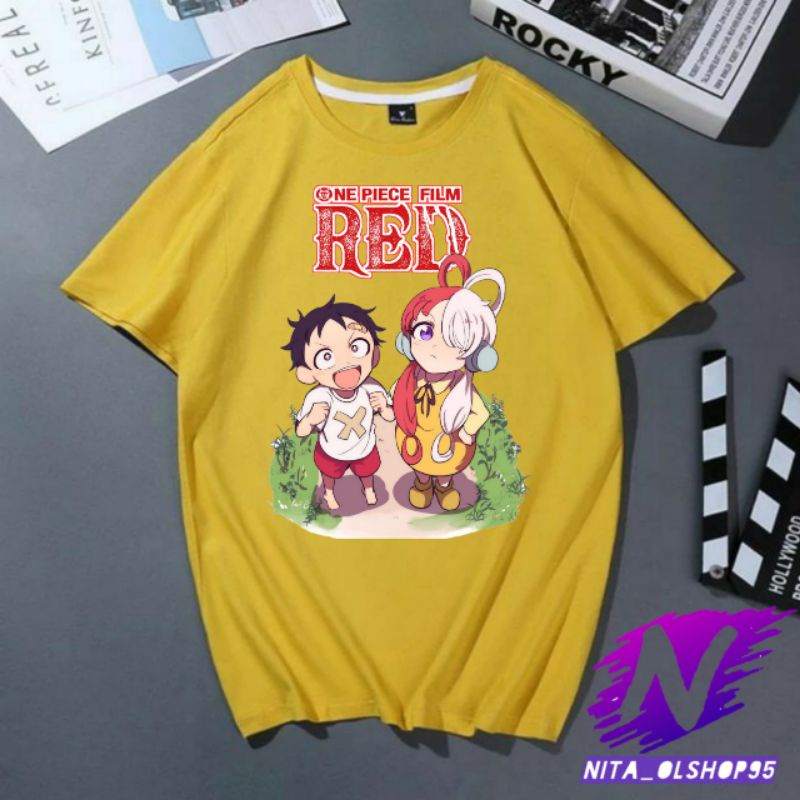 kaos one piece film red baju anak luffy dan uta kaos anak Uta anime