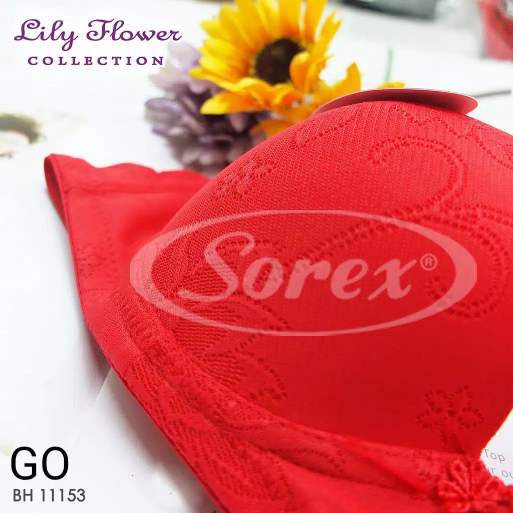 gof Sorex Bra Kawat Full Cup Lily Flower 11153 Kait 2 Busa sedang Cup Setara Cup B