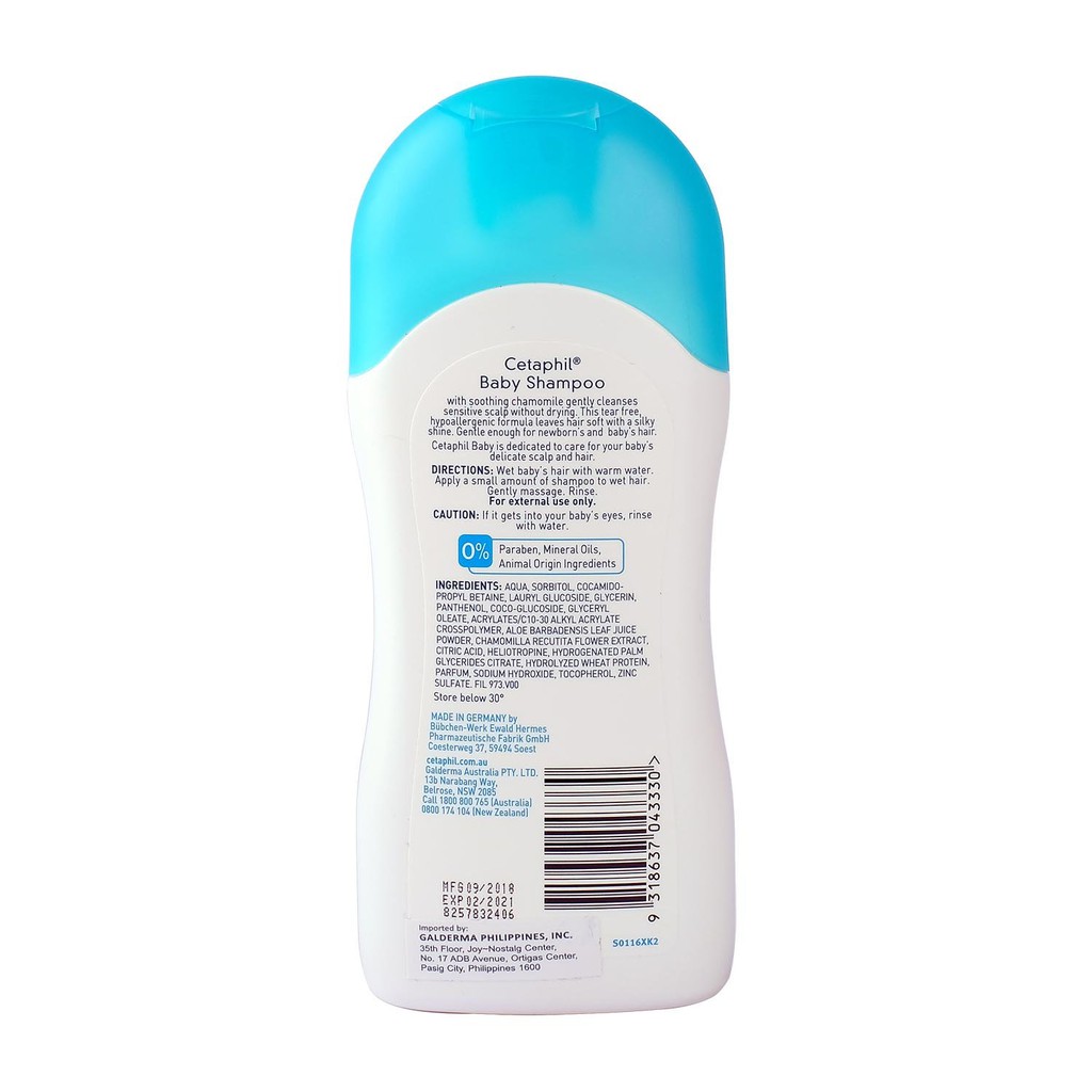 Cetaphil Baby Shampoo Chamomile 200ml Sampo Mandi Bayi (3330)