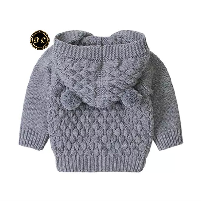 Hoodie rajut import anak bayi laki-laki dan perempuan usia 6-12 bulan bahan premium banyak pilihan warna #Baju rajut bayi #Baju bayi prempuan #Baju bayi laki laki  #Jumper bayi-3