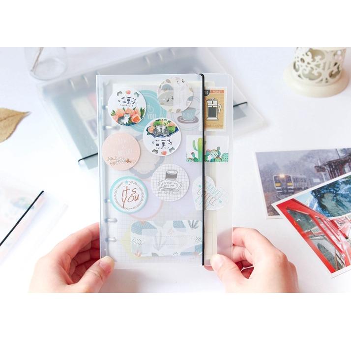 

(S1I6) ⭐️ [THE UNIVERSE] 6 Ring Binder A6 Matte Aesthetic Binder Transparan Dove - ST008 //Diskon@lebaran