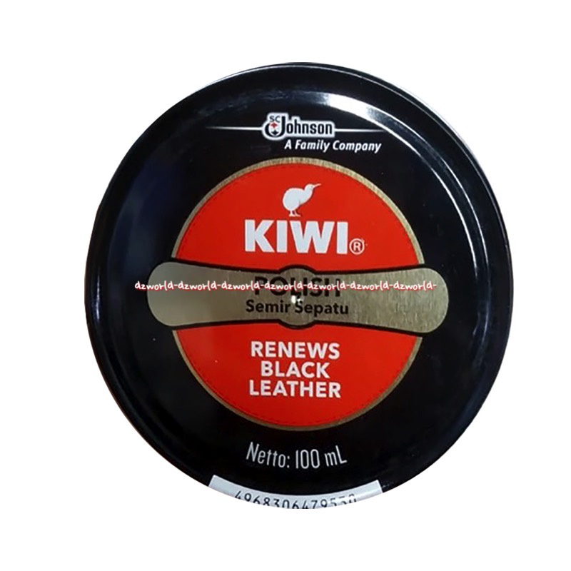 Kiwi Shoe Polish Black 100ml Semir Sepatu Kulit Klasik Hitam Pengkilap Sepatu Krim