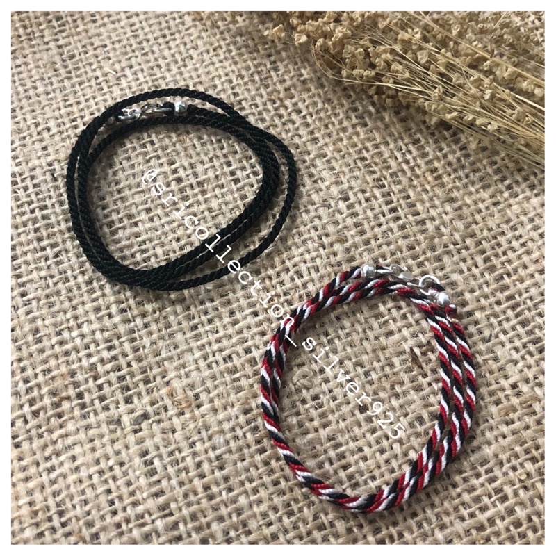 Kalung tali hitam/tridatu untuk anak//untuk dewasa//kalung single