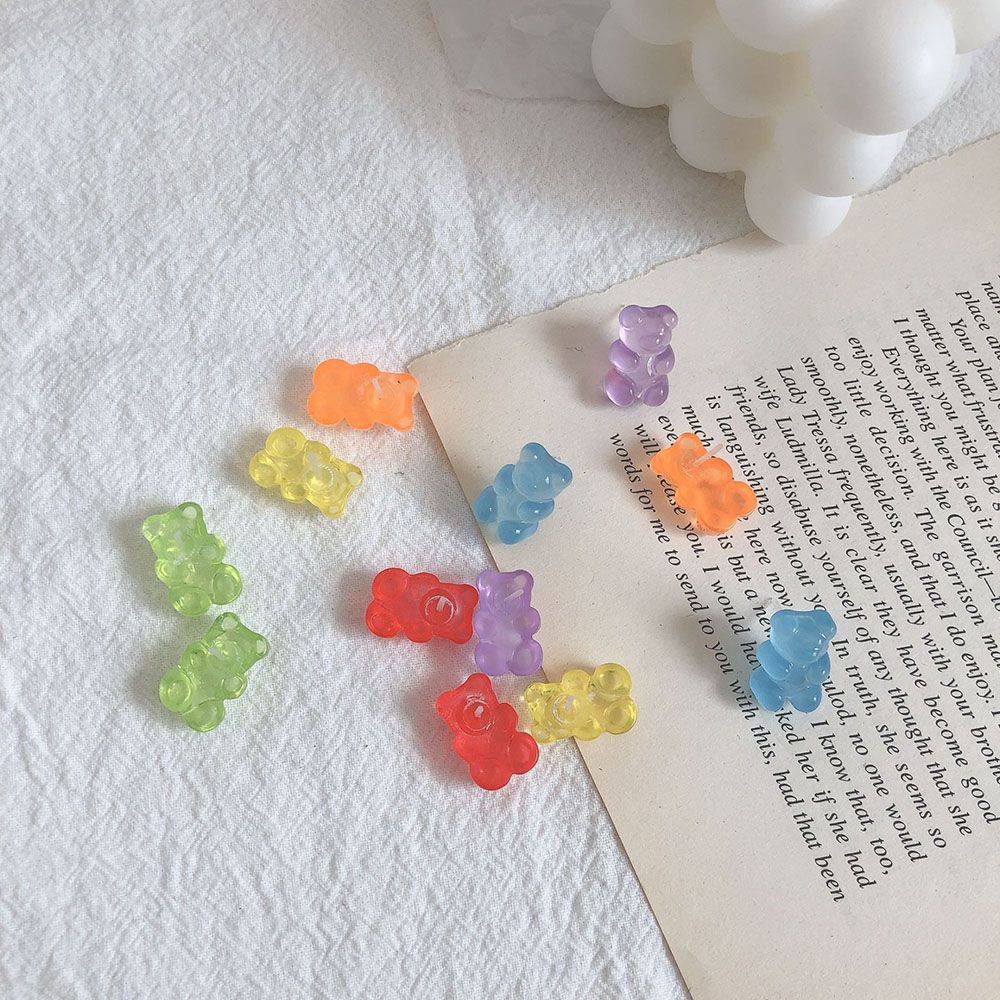 Needway  Cartoon Stud Earrings Funny Fashion  Accessories Drop Earrings Daily Candy Color Ins Style Bear Lovely Handmade Jewelry/Multicolor