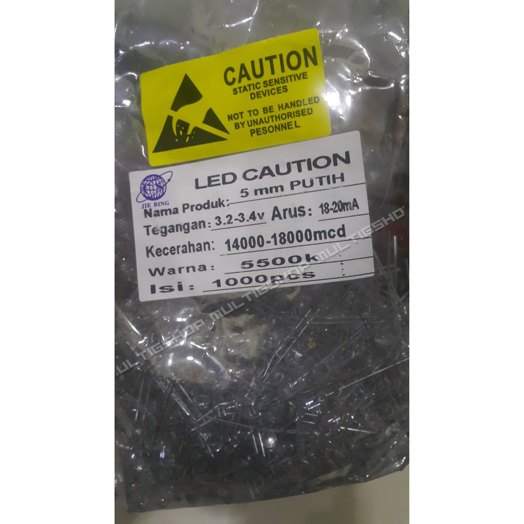 1000PCS LED 5mm  P-Putih