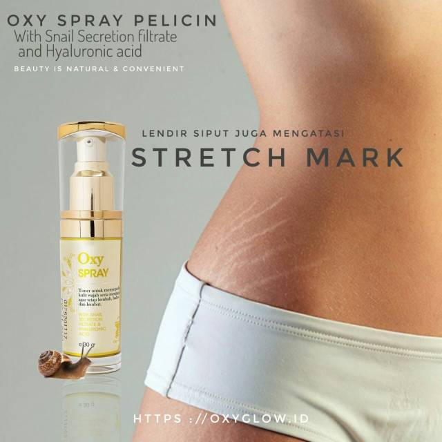 Oxyglow spray pelicin oxy glow original stretch mark