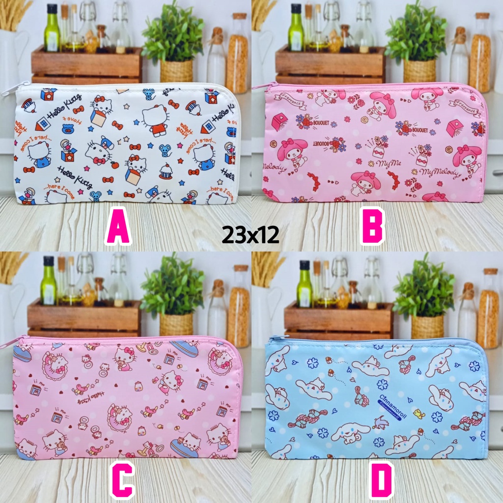 

Dompet Pensil Resleting Hello Kitty / Tempat Pensil Hello Kitty Melody Cinnamoroll