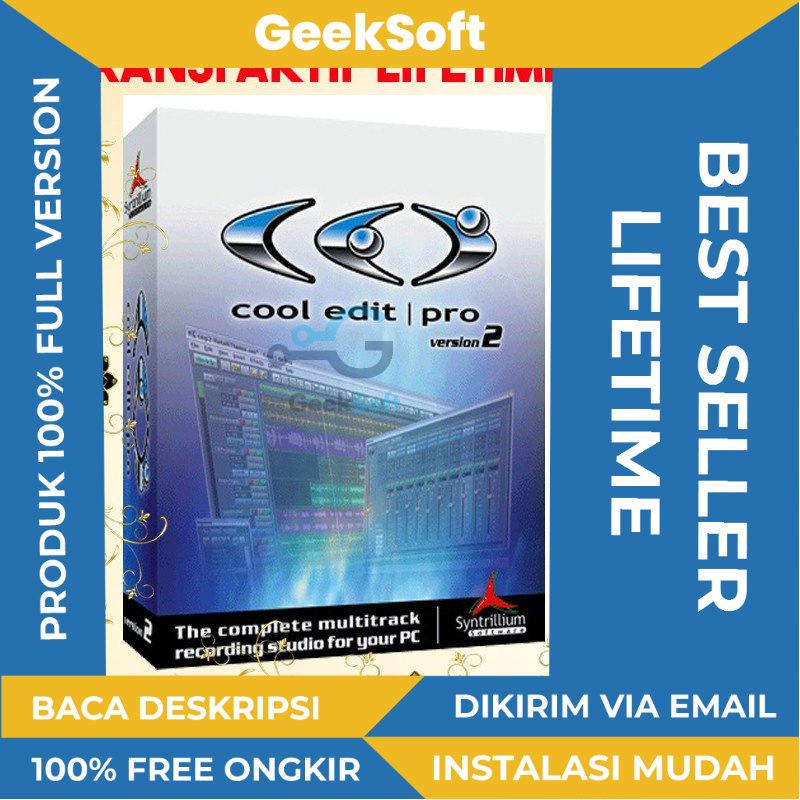 [FULL VERSION] Cool Edit Pro 2 Lifetime Audio Editor Editing - Perangkat Lunak Pengeditan Audio Profesional untuk Memotong Menggabungkan dan Mengoptimalkan Rekaman Audio dengan Kemudahan Menyediakan Alat Pengeditan dan Efek Suara Tingkat Lanjut