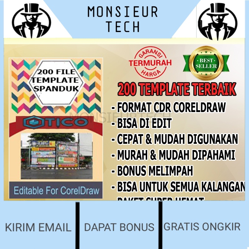 Jual Paket Template Desain Spanduk Banner Siap Edit Format Cdr